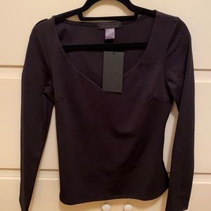 La Femme En Noir Black Marilyn Top NWT size L